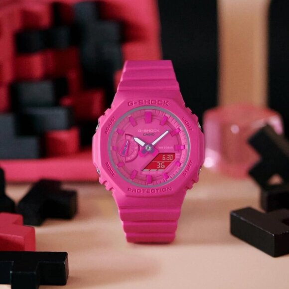 CASIO G-SHOCK Mid-Size Model GMA-S2100P-4A Ladies Hot Pink Fusion - Picture 2 of 10